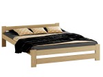 Letto in legno 120x200 Inter non verniciato con materasso in schiuma