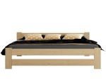 Letto in legno 160x200 Inter non verniciato con materasso in schiuma
