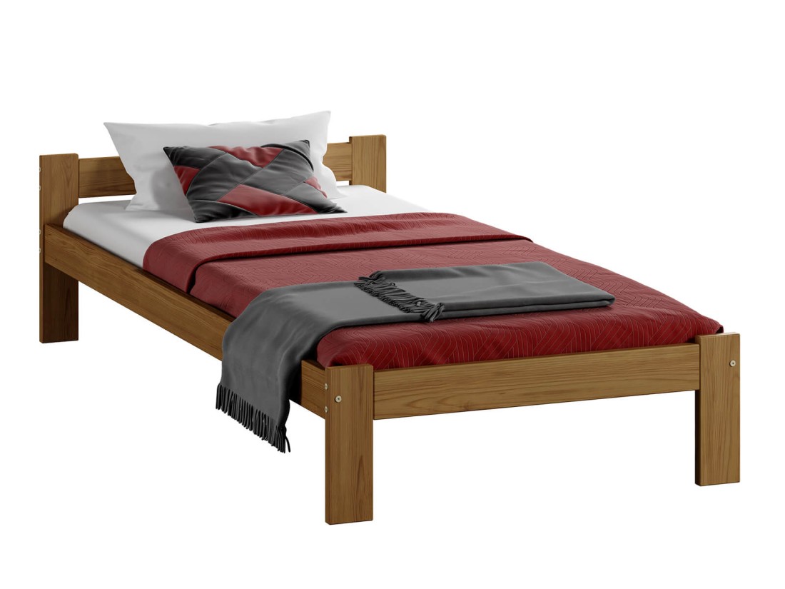Letto in legno 90x200 Naba eco rovere