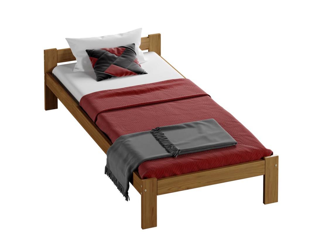 Letto in legno 90x200 Naba eco rovere