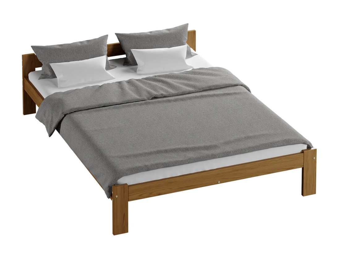 Letto in legno 120x200 Naba eco Rovere