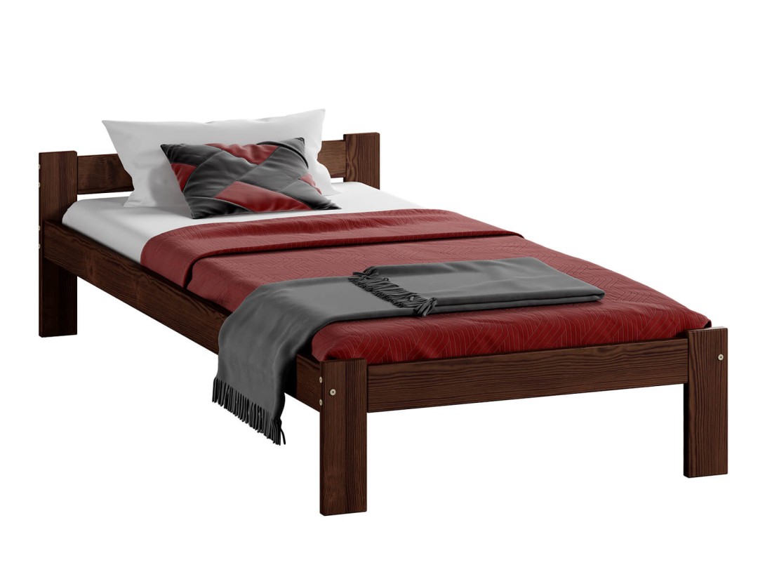 Letto in legno 90x200 Naba eco noce