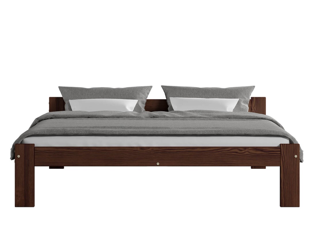 Letto in legno 140x200 Naba eco noce