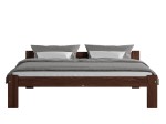 Letto in legno 140x200 Naba eco noce