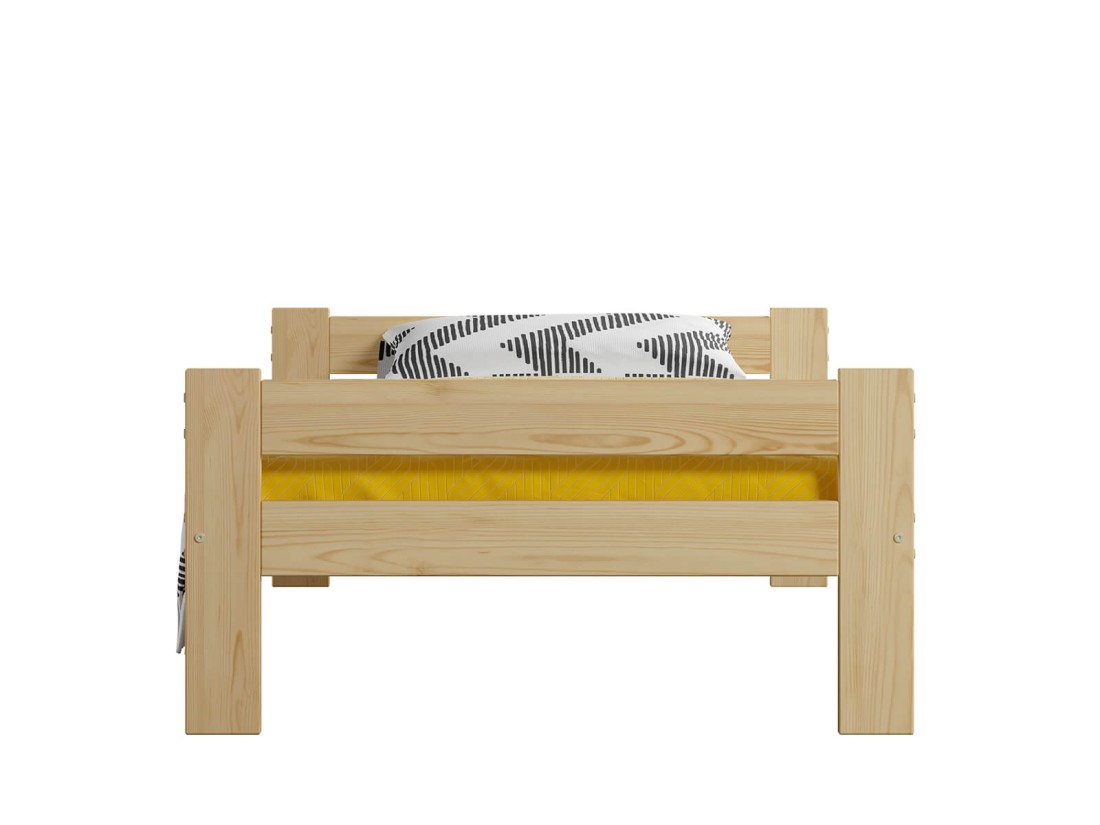 Letto 90x200 Prima in legno non verniciato