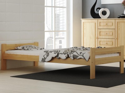 Letto 90x200 Prima in legno non verniciato