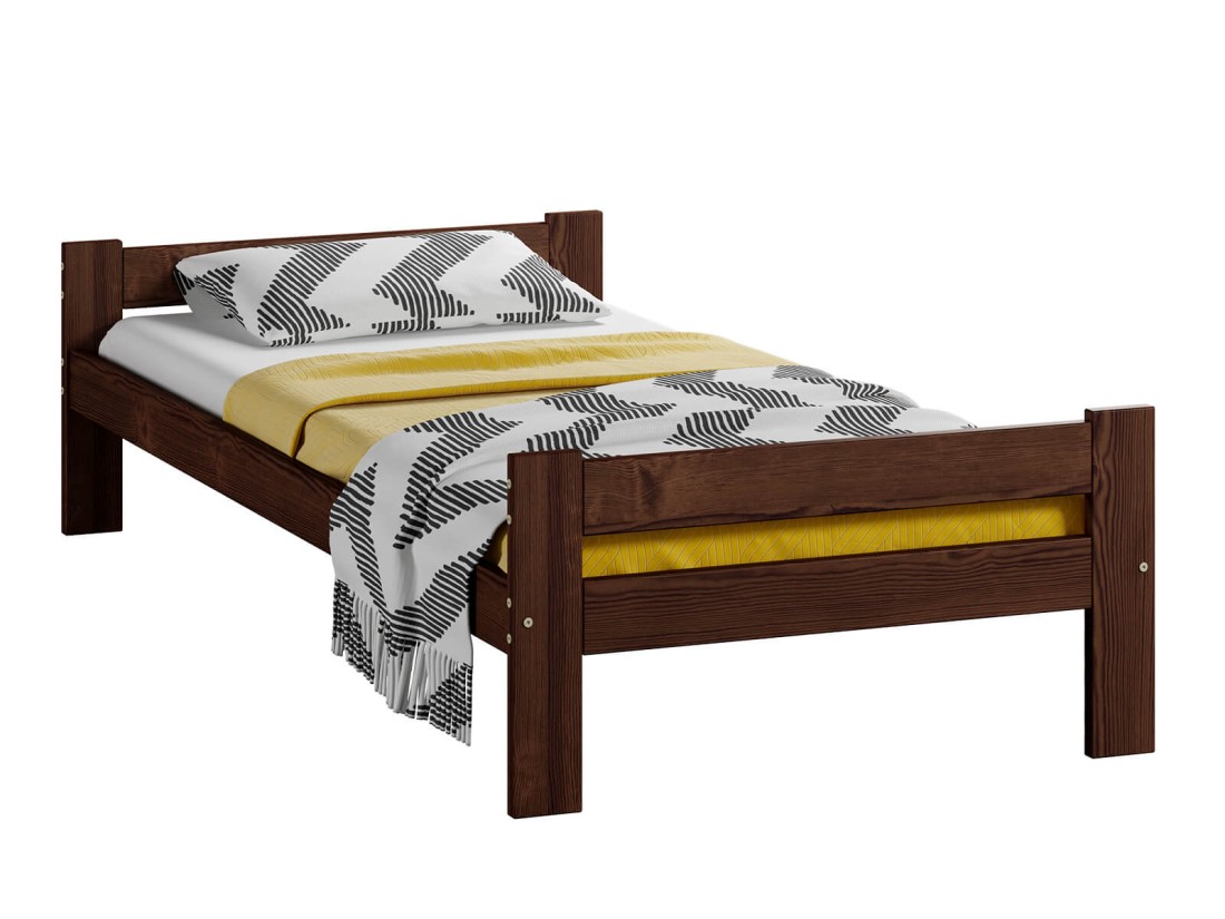 Letto in legno 90x200 Prima eco noce