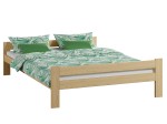 Letto in legno 120x200 Prima non verniciato con materasso in schiuma