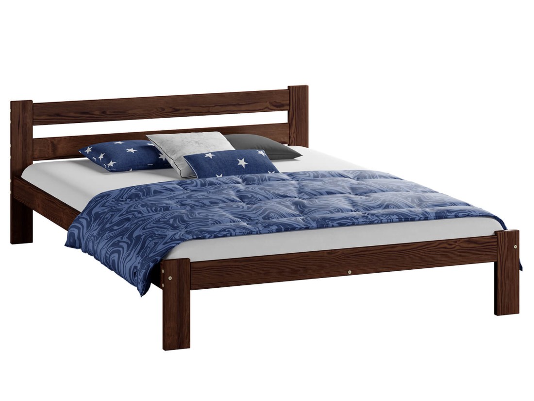 Letto in legno 140x200 Mato eco noce