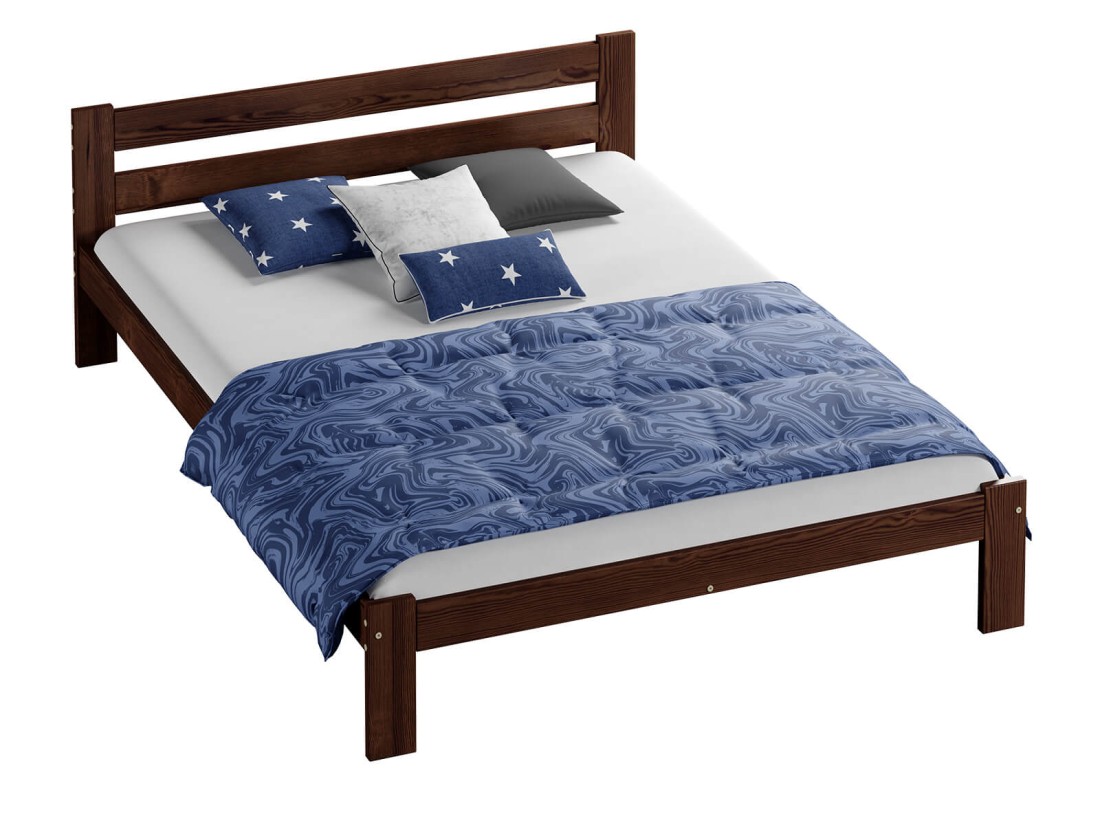 Letto in legno 140x200 Mato eco noce