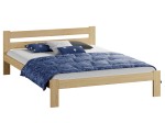 Letto in legno 160x200 Mato non verniciato con materasso in schiuma