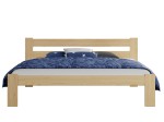 Letto in legno 140x200 Mato Pino con materasso in schiuma Megana