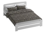 Letto 140x200 in pino Lidia colore bianco