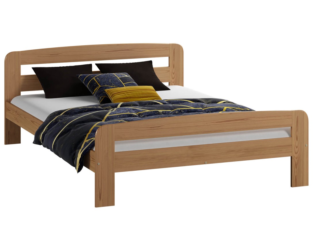 Letto in legno 160x200 Klaudia ontano