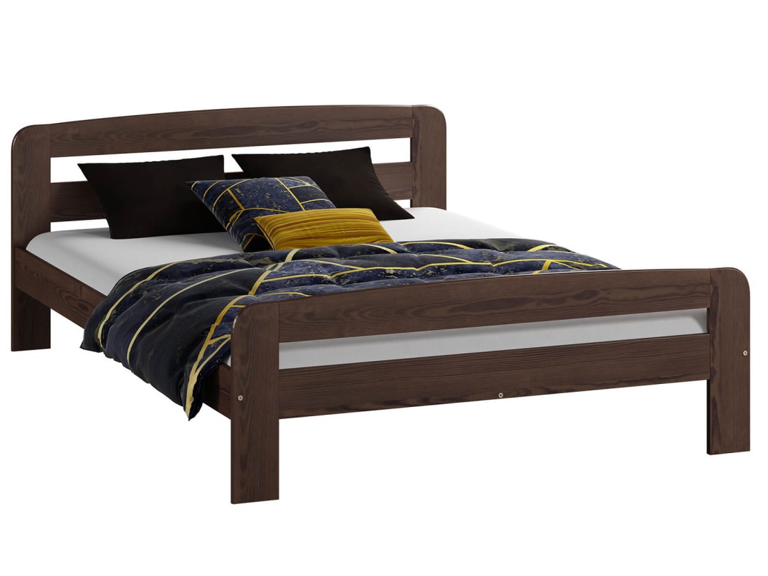Letto in legno 120x200 Klaudia noce
