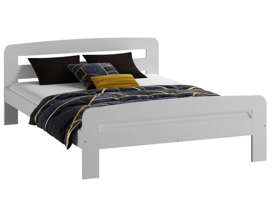 Letto in legno 120x200 Klaudia bianco