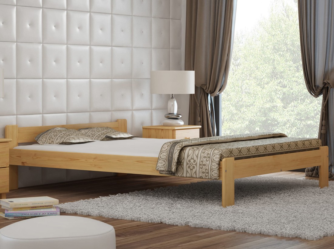 Letto in legno 180x200 Celinka ontano