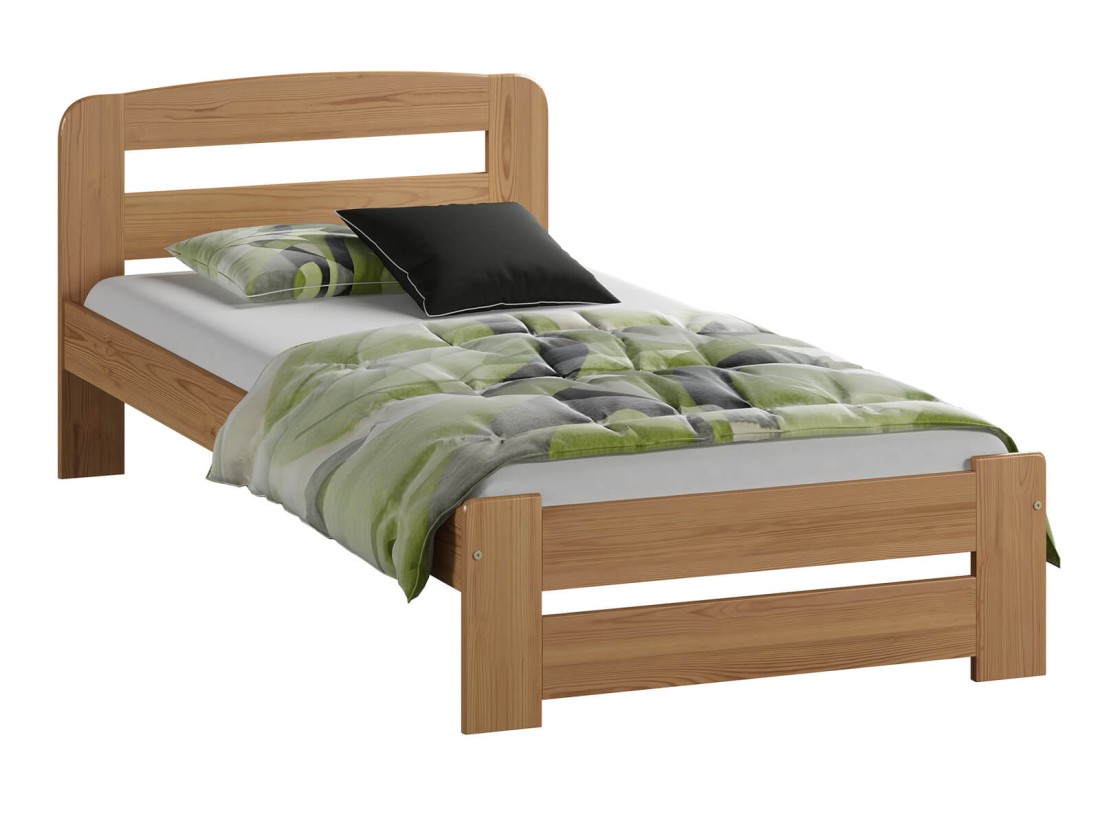 Letto 90x200 Lidia in pino colore ontano