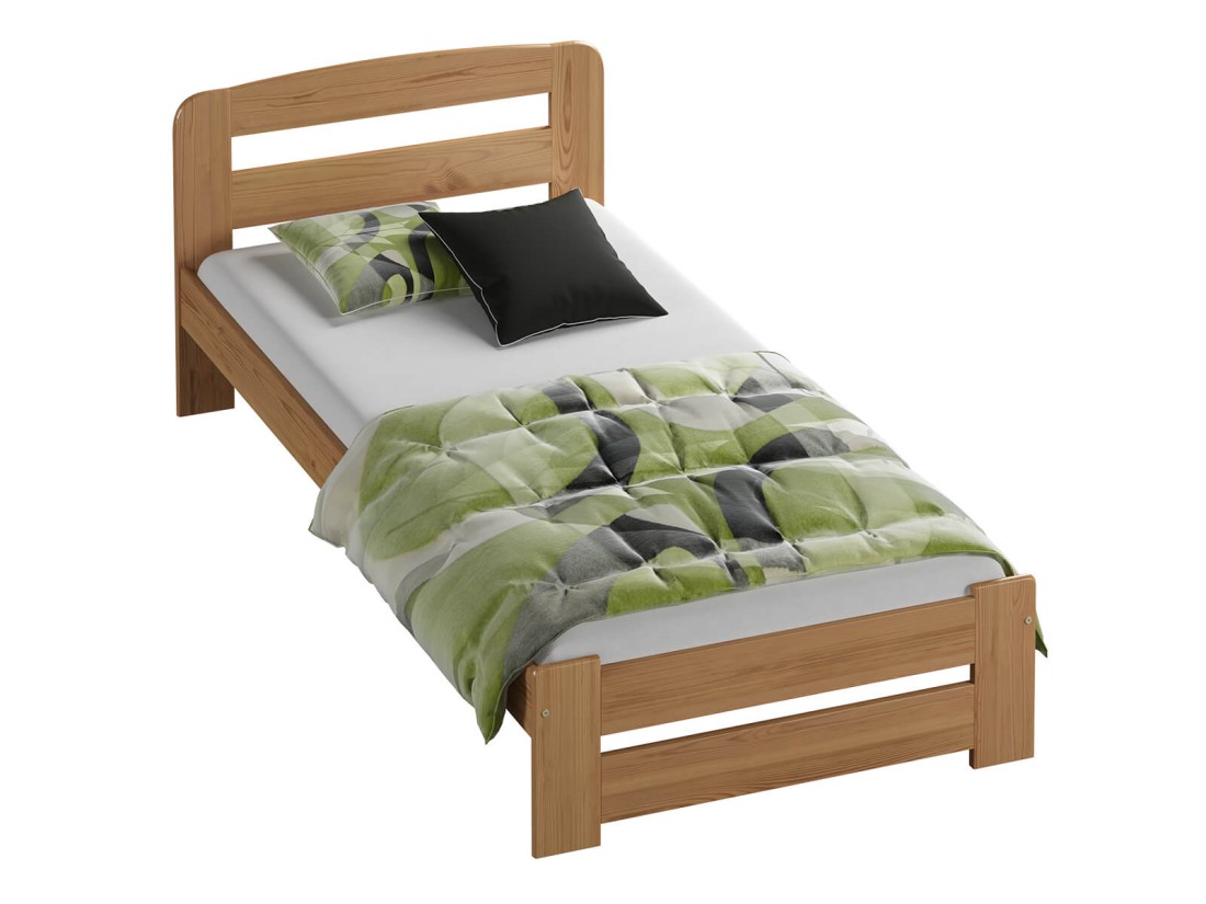 Letto 90x200 Lidia in pino colore ontano