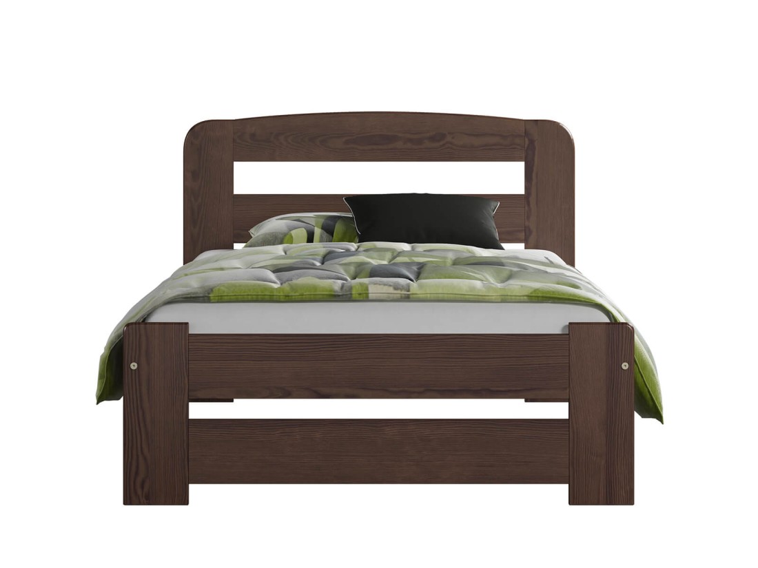 Letto 90x200 Lidia in pino colore noce