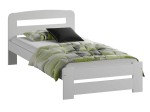 Letto 90x200 in pino Lidia colore bianco