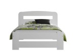 Letto 90x200 in pino Lidia colore bianco
