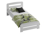 Letto 90x200 in pino Lidia colore bianco