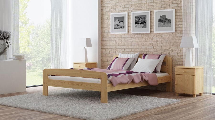 Letto in legno 160x200 Klaudia pino