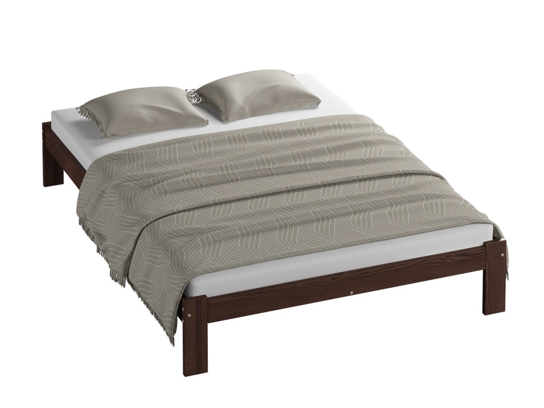 Letto in legno 120x200 Irys eco noce