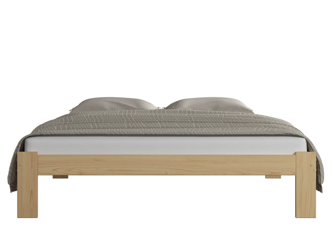 Letto in legno Irys 140x200 pino con materasso in schiuma