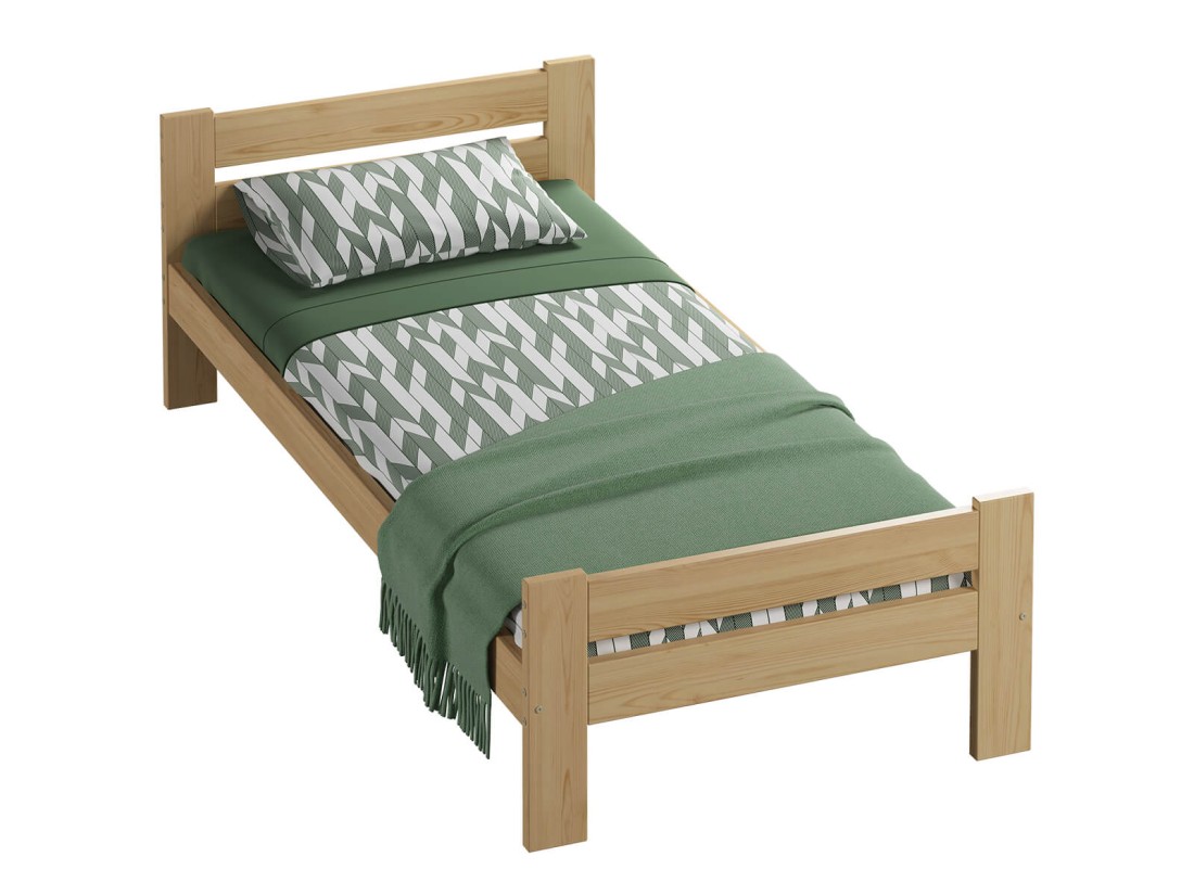 Letto in legno 80x200 Manta pino non verniciato