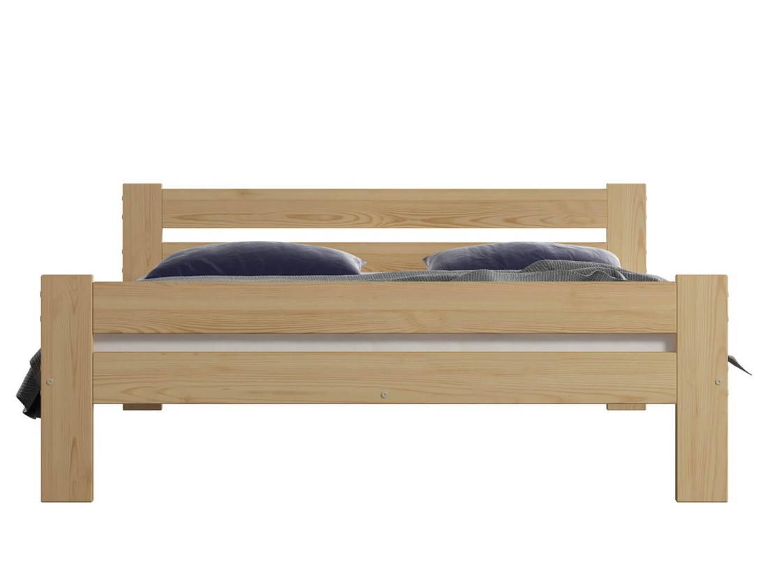 Letto 120x200 in legno Manta pino non verniciato