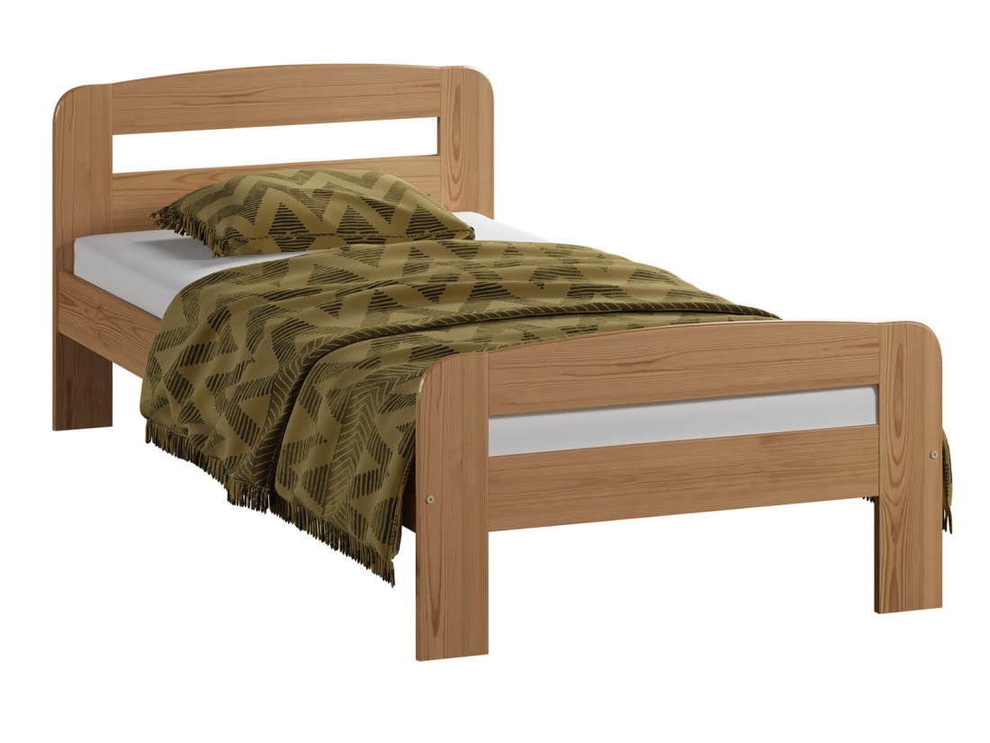 Letto in legno 90x200 Klaudia ontano