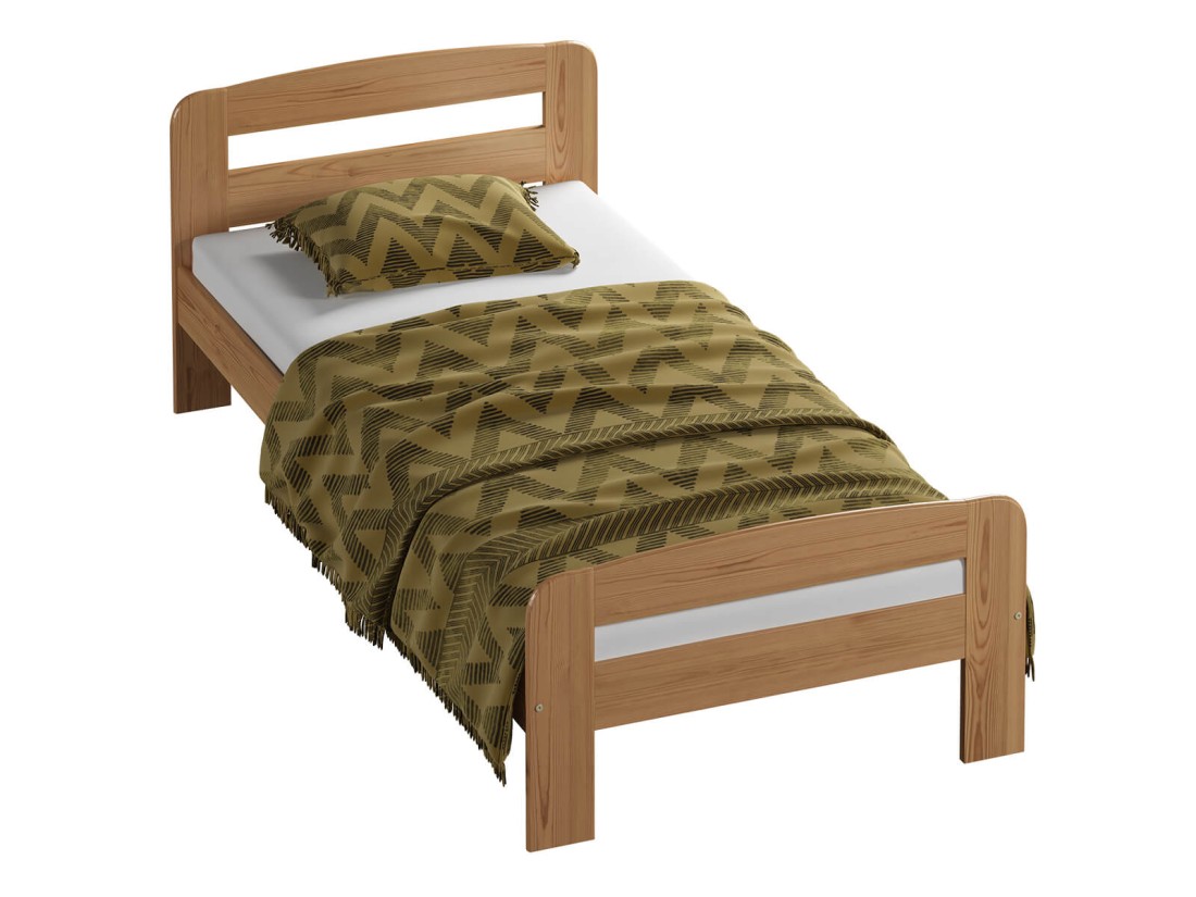 Letto in legno 90x200 Klaudia ontano