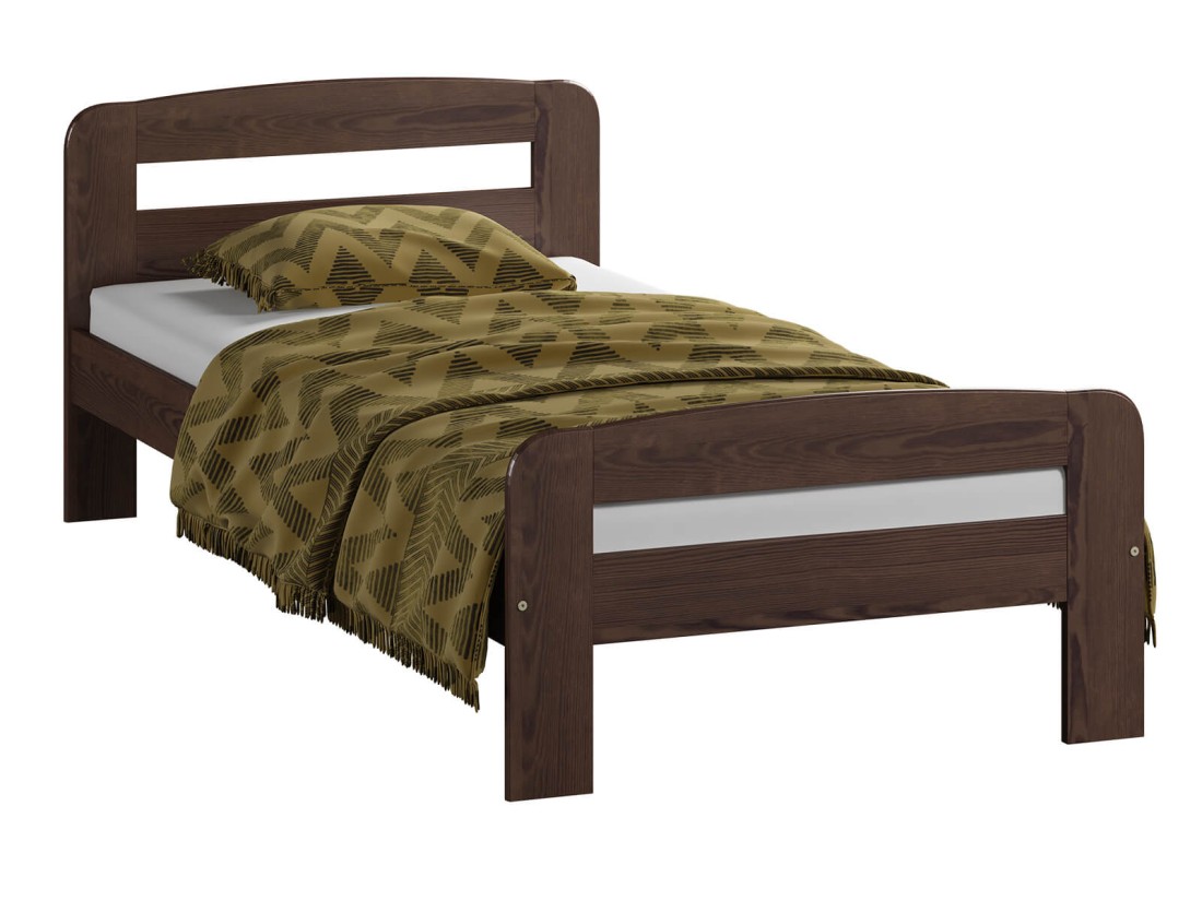 Letto in legno 90x200 Klaudia noce