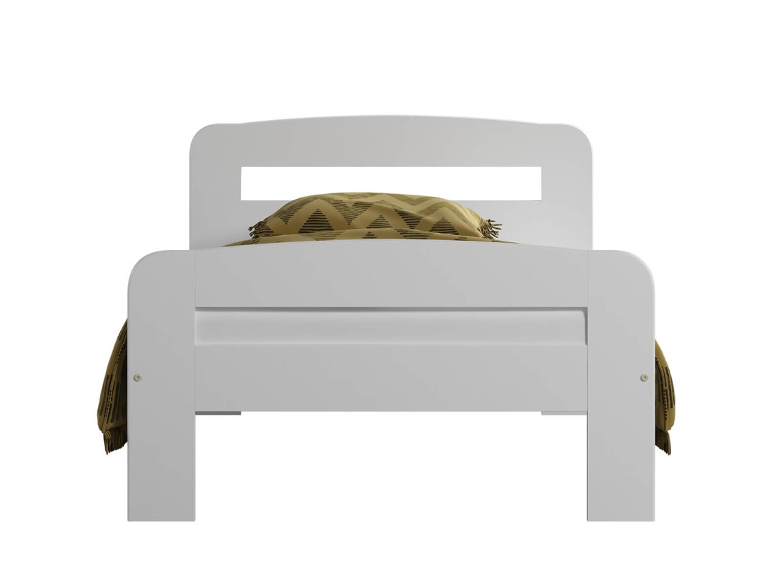 Letto in legno 90x200 Klaudia bianco