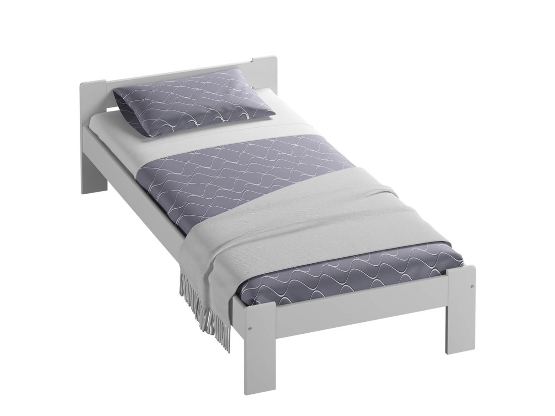 Letto in legno 90x200 Celinka bianco