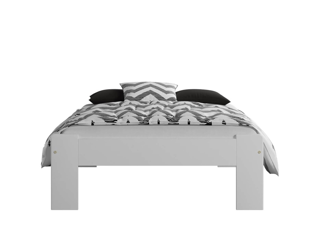 Letto in legno 90x200 Ada, colore bianco