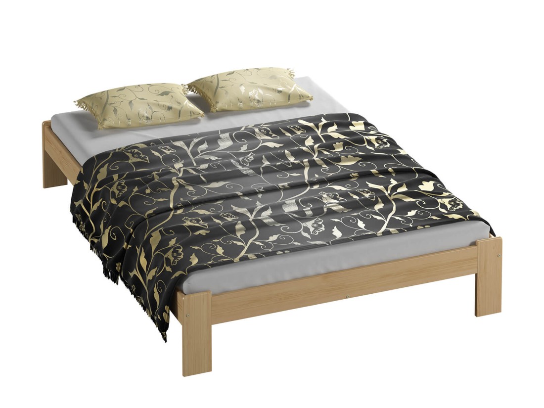 Letto in legno 160x200 Ada, colore pino