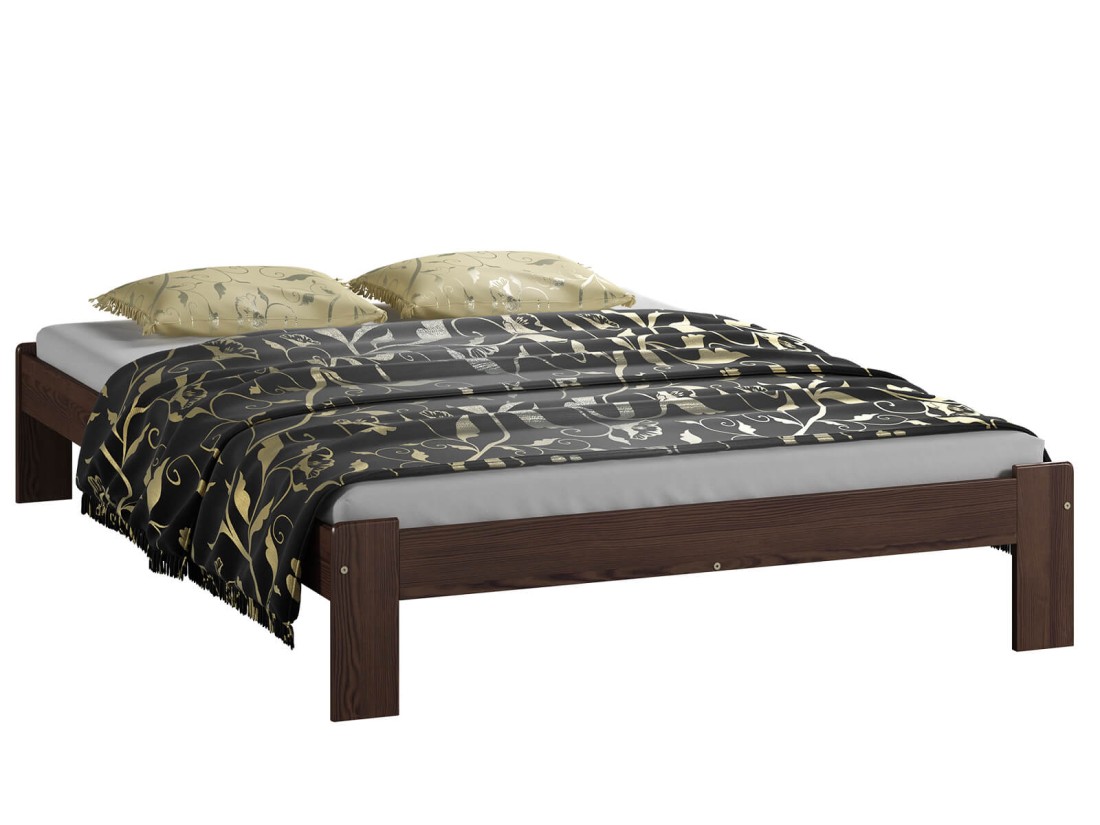 Letto in legno 120x200 Ada, colore noce