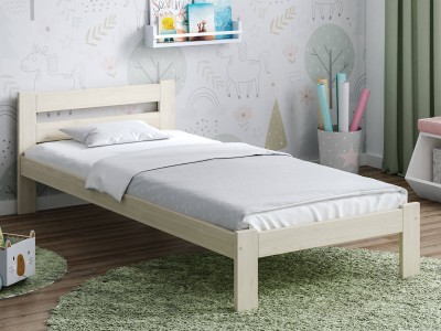 Letto in legno 90x200 Mato eco Pino sbiancato