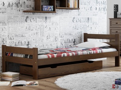 Letto in legno 80x200 Manta eco noce