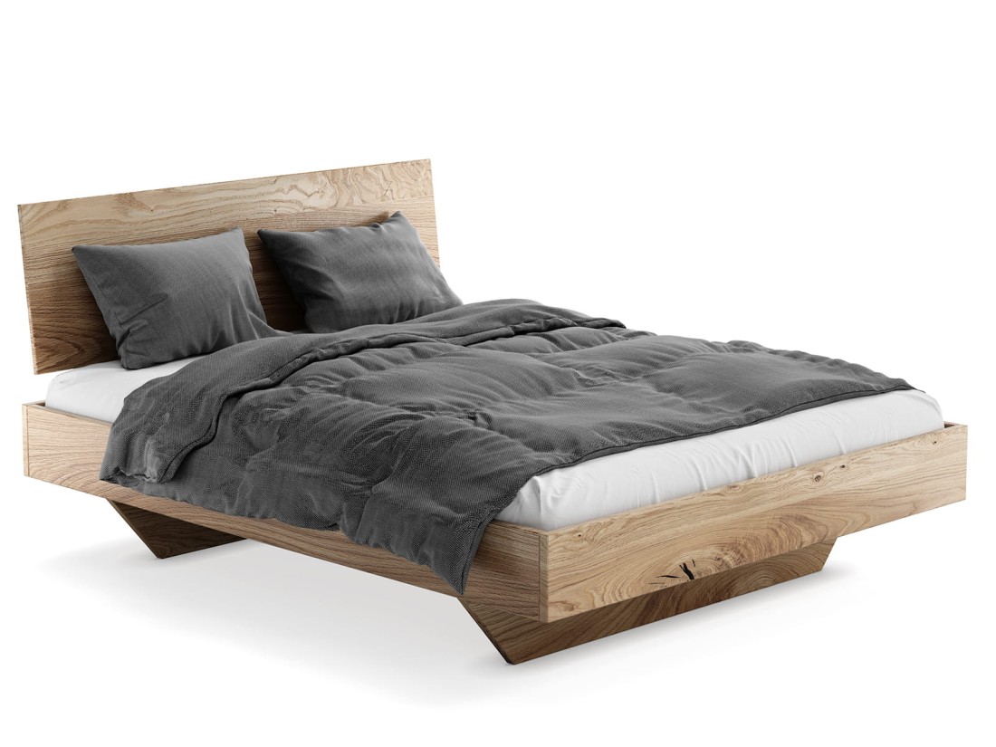 Letto matrimoniale 140x200 in rovere Levitante Piacenza