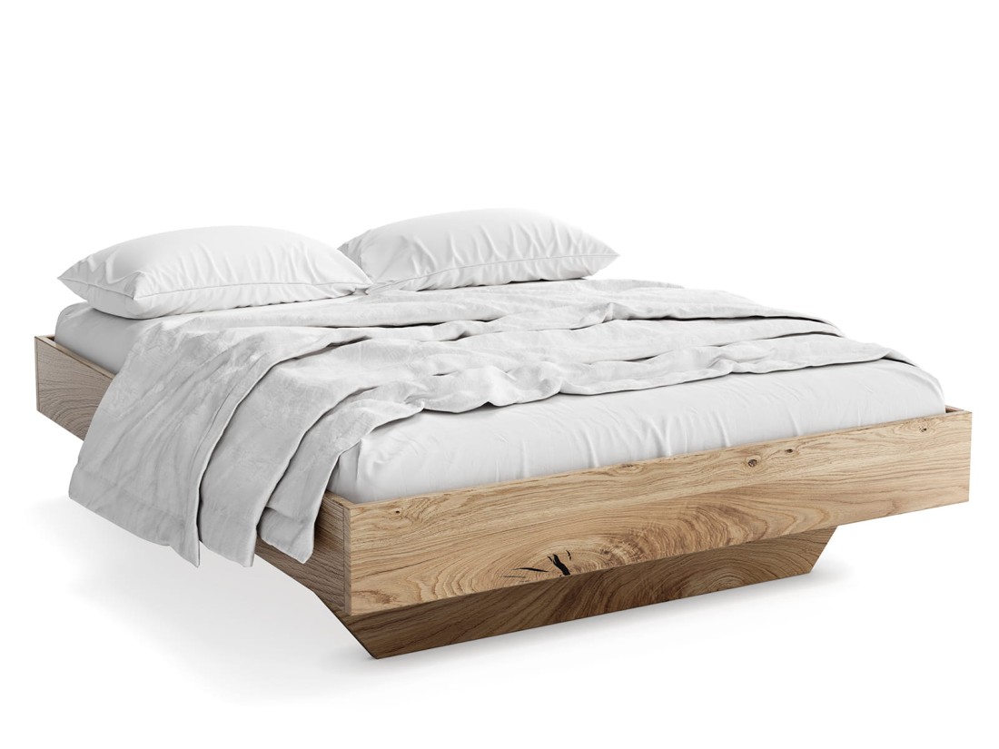 Letto matrimoniale 160x200 in rovere Levitante Bergamo