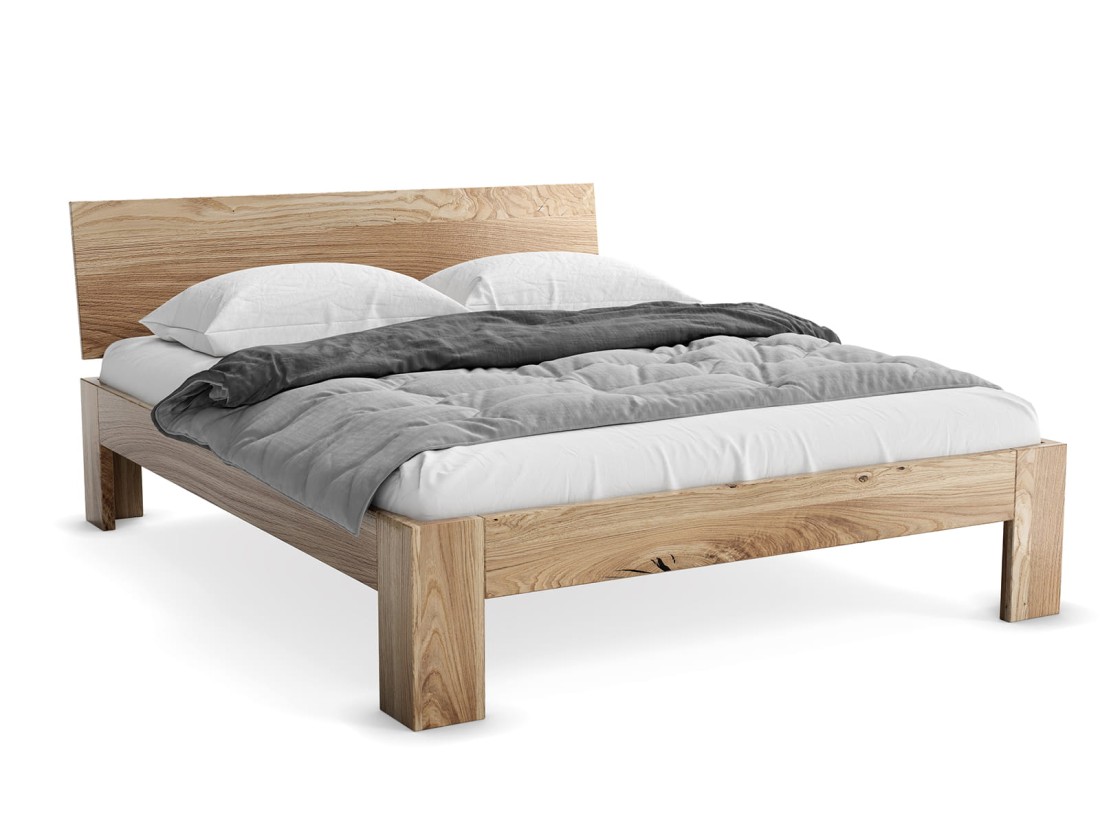 Letto in rovere 160x200cm in legno massiccio Rosario
