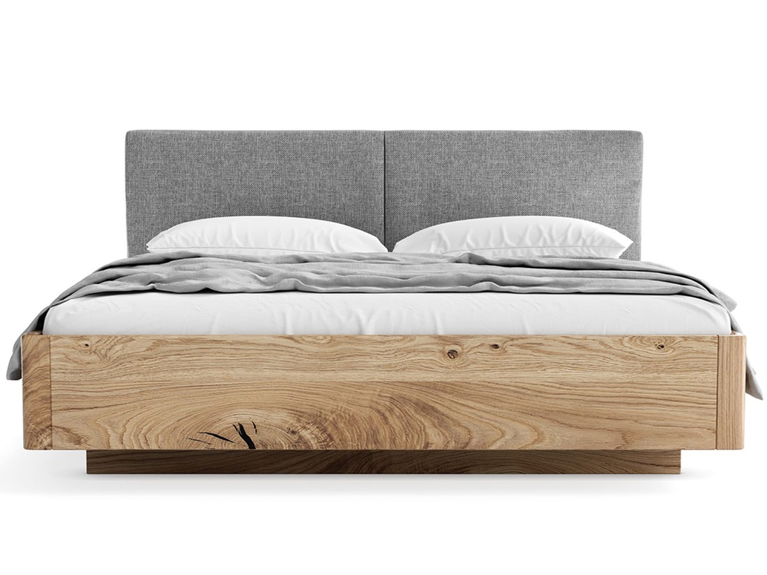 Letto imbottito 140x200cm in rovere Monza