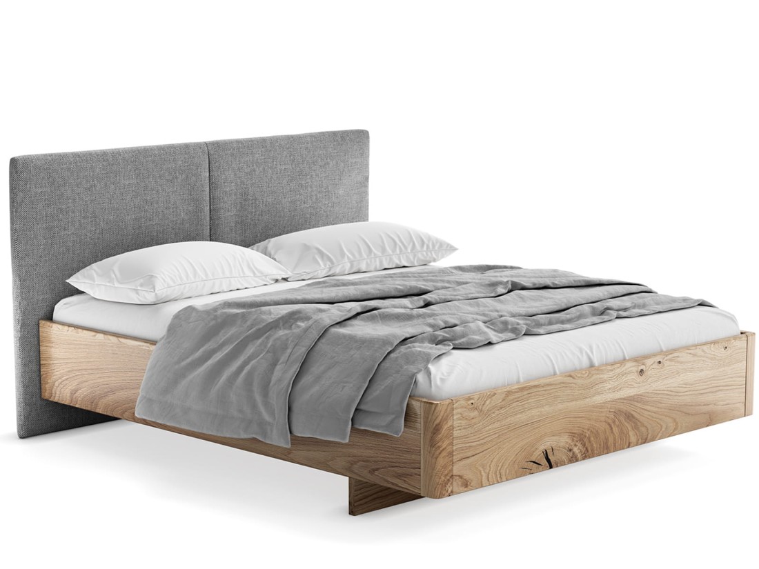 Letto imbottito 160x200cm in rovere Monza