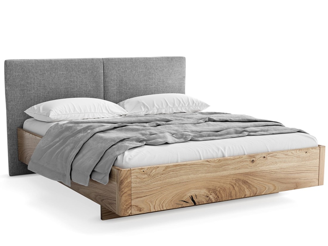 Letto imbottito 160x200cm in rovere Monza