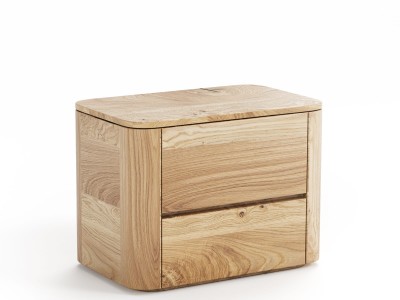 Comodino in legno massiccio di rovere Monza