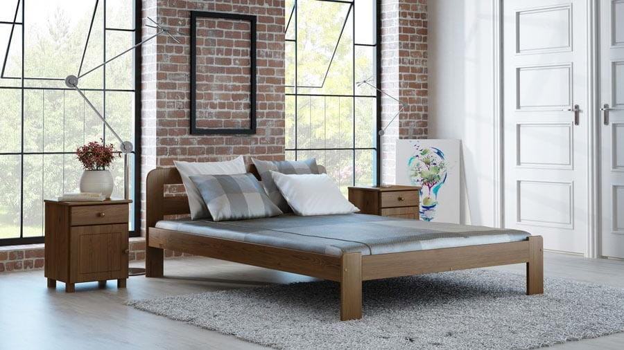 Letto in legno 160x200 Sara rovere